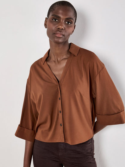 Apricot Bluse Damen Viskose