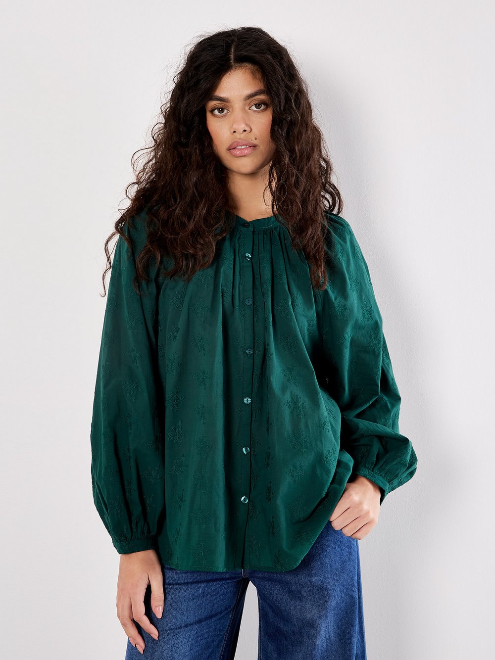 Apricot Bluse Damen Baumwolle