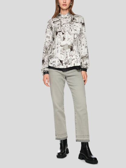 Marc Cain Bluse Damen Viskose gemustert