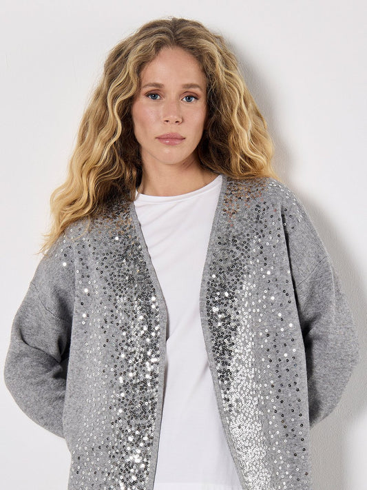 Apricot Strickjacke Damen Viskose strukturiert