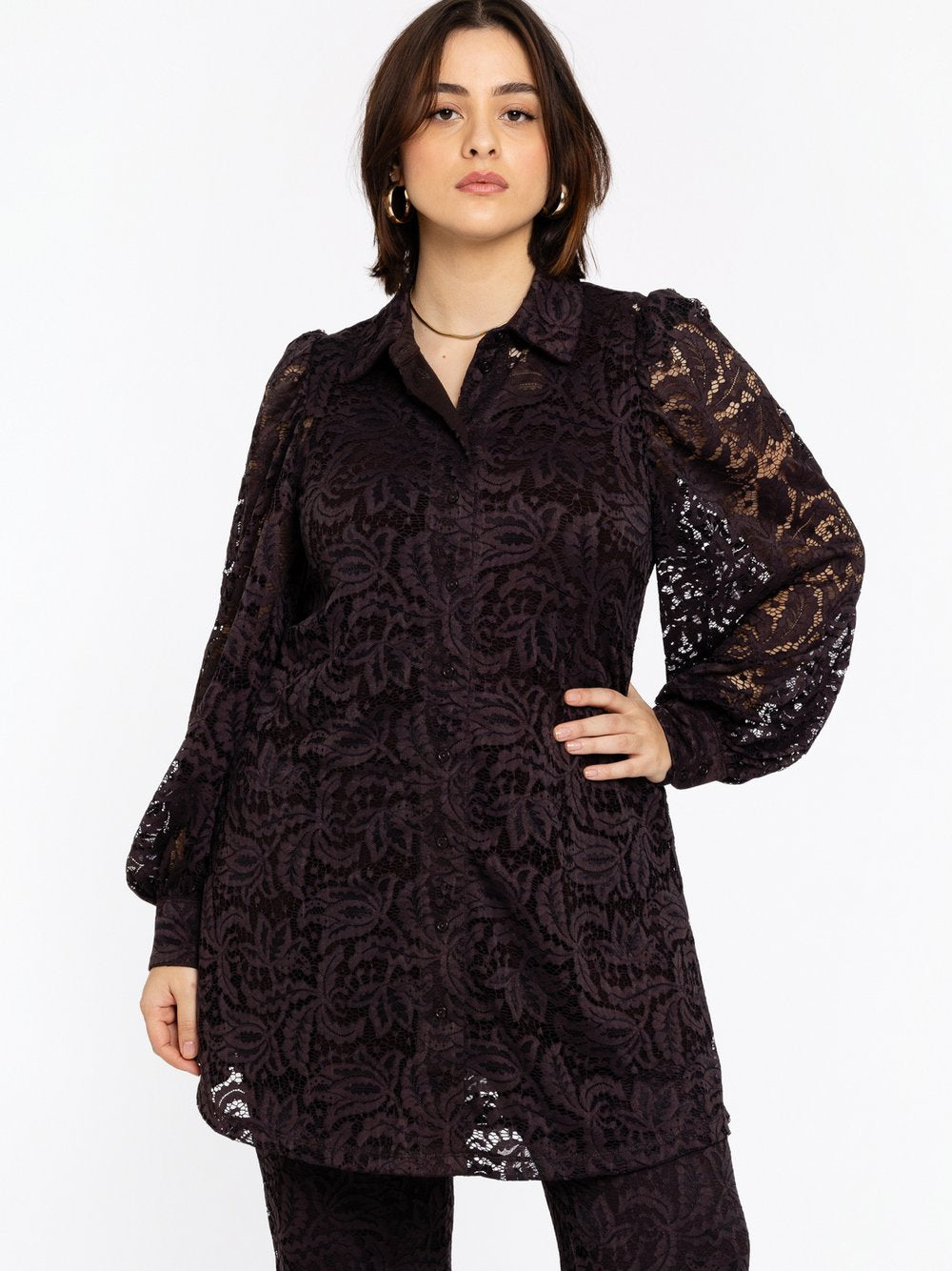 YOEK Bluse Damen Polyamid bedruckt