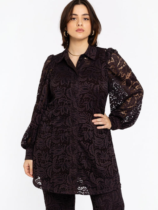 YOEK Bluse Damen Polyamid bedruckt