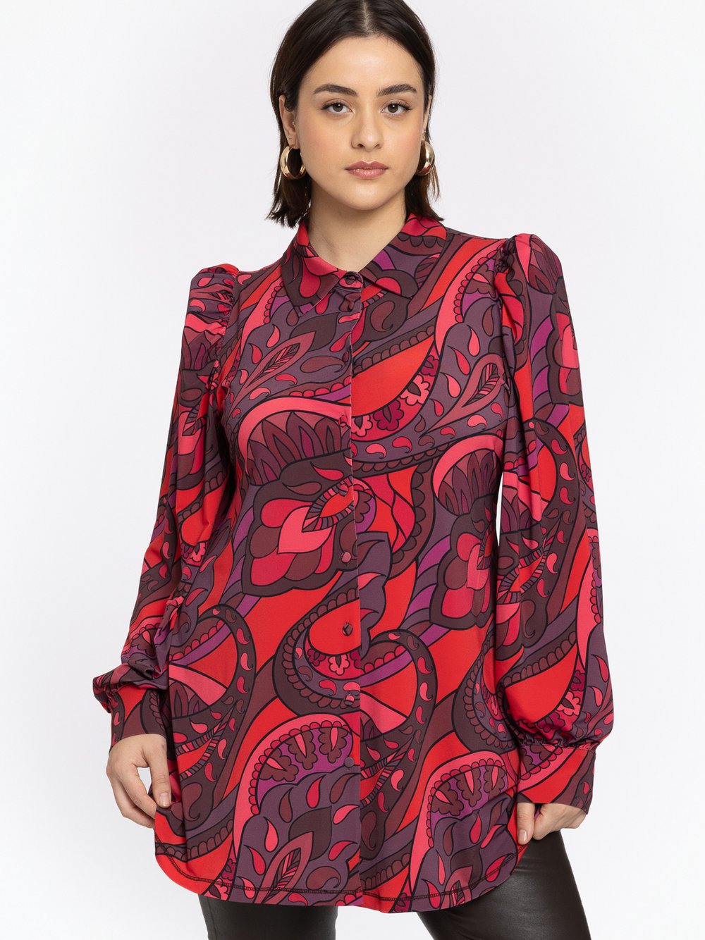 YOEK Bluse Damen bedruckt