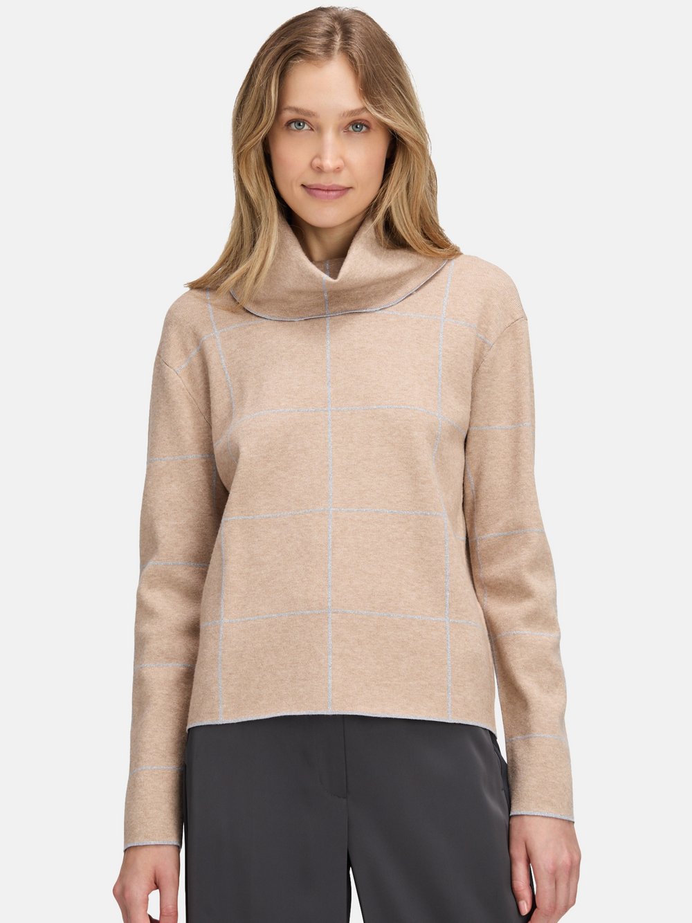 Betty Barclay Strickpullover Damen Viskose kariert