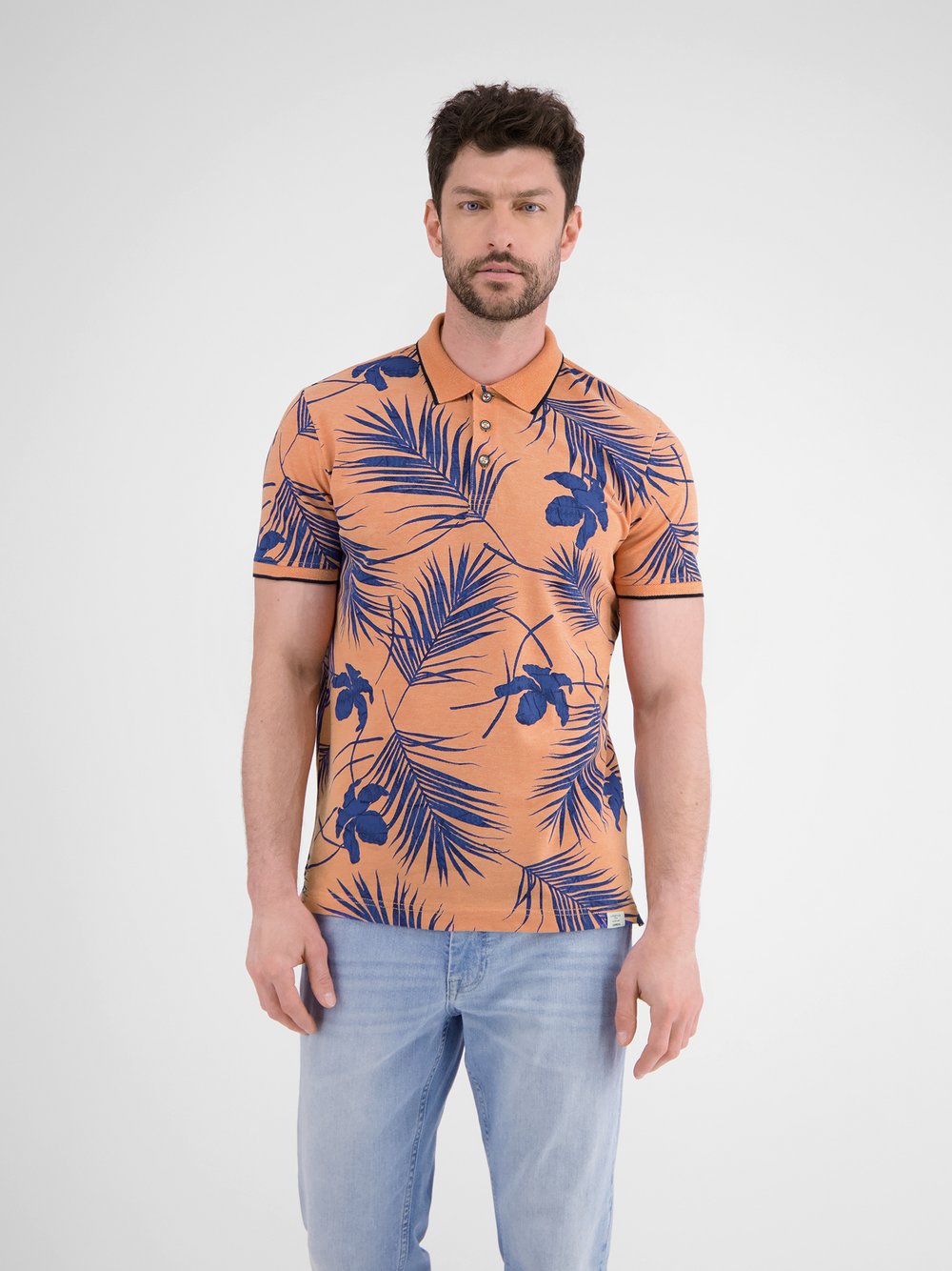 LERROS Poloshirt Herren Baumwolle gemustert