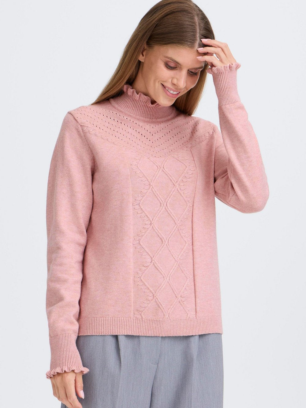 OXMO Strickpullover Damen Viskose