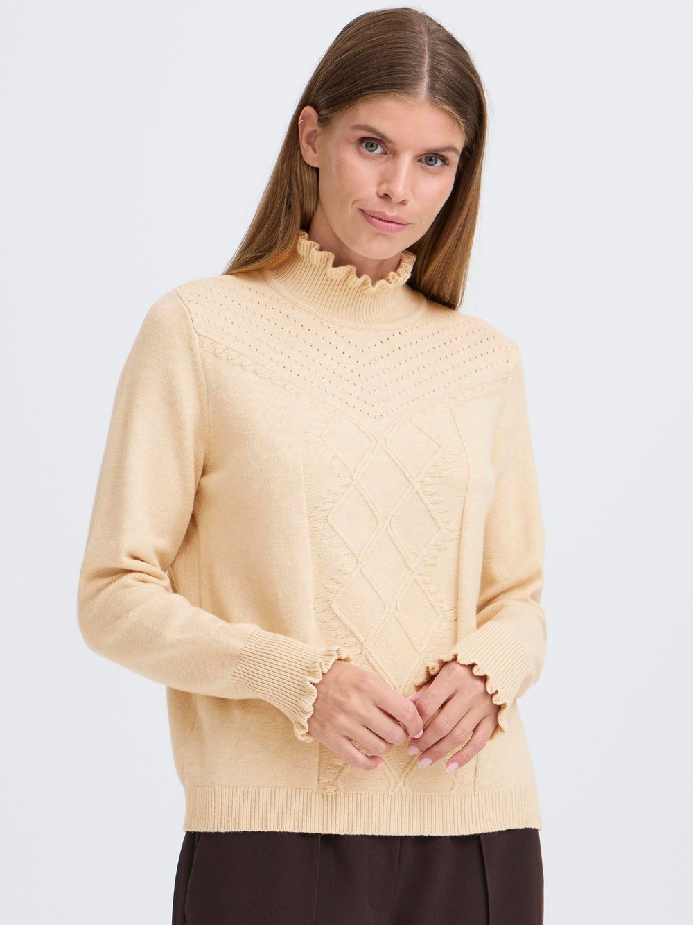 OXMO Strickpullover Damen Viskose