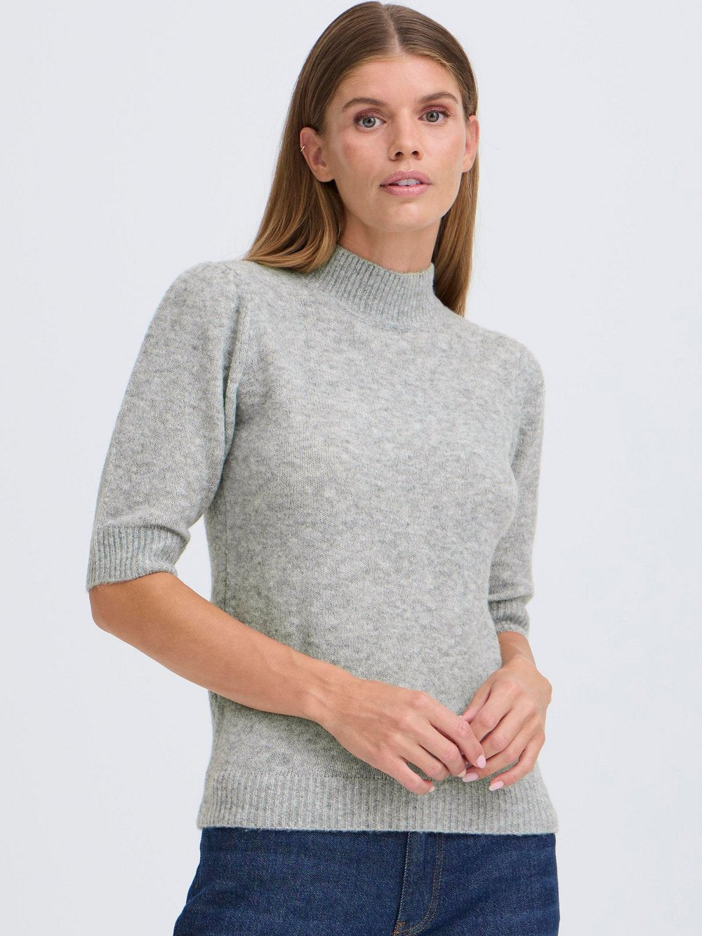 OXMO Strickpullover Damen meliert