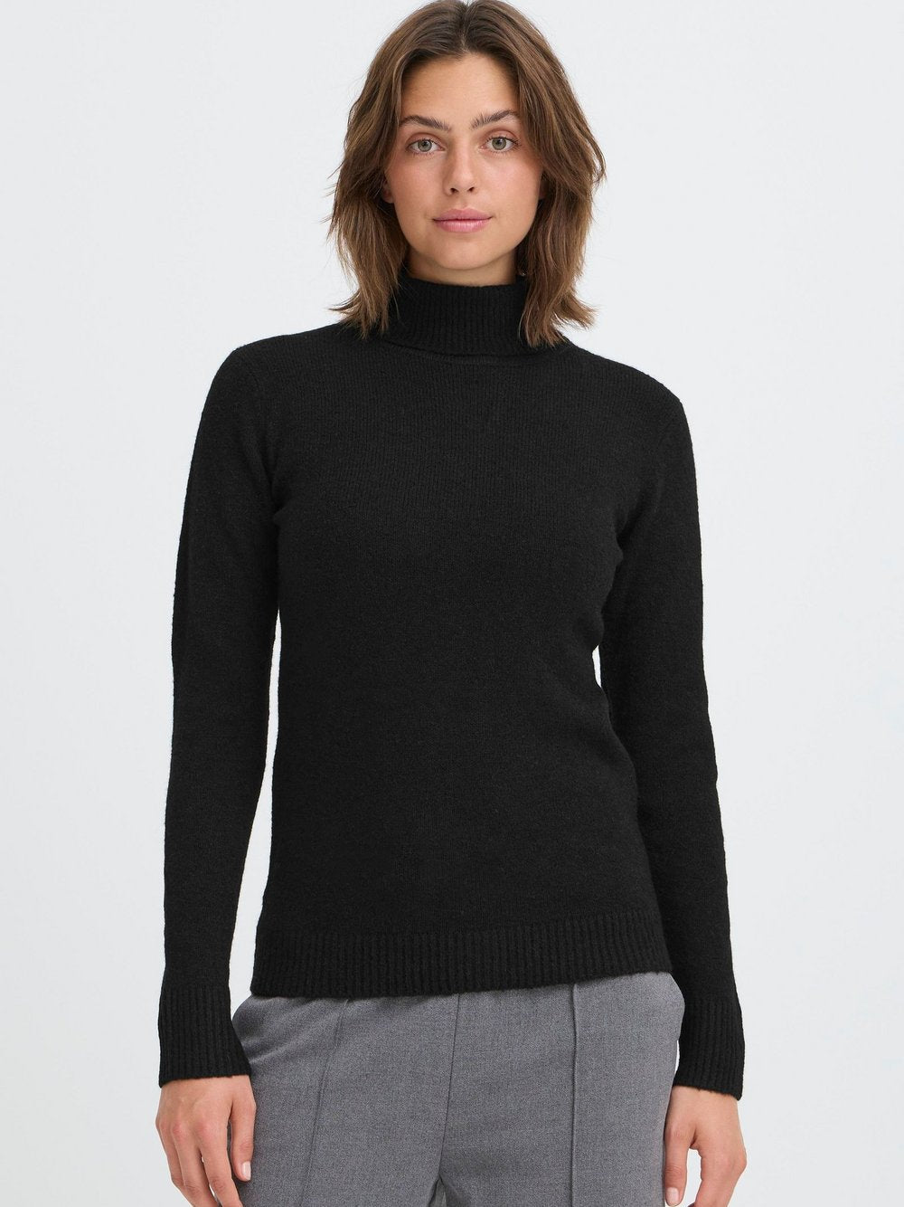 OXMO Rollkragenpullover Damen meliert
