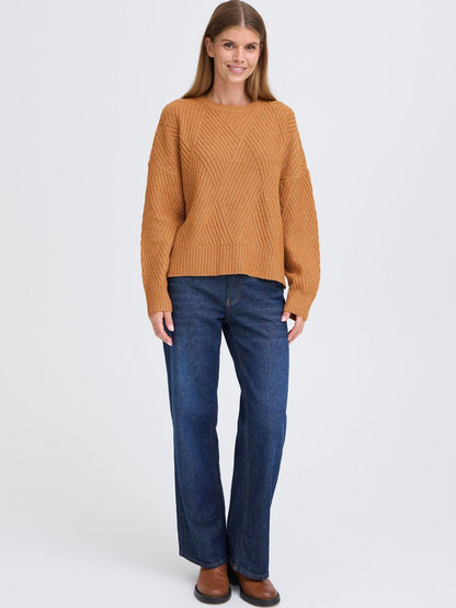 OXMO Strickpullover Damen meliert