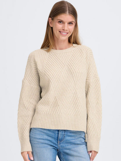 OXMO Strickpullover Damen meliert