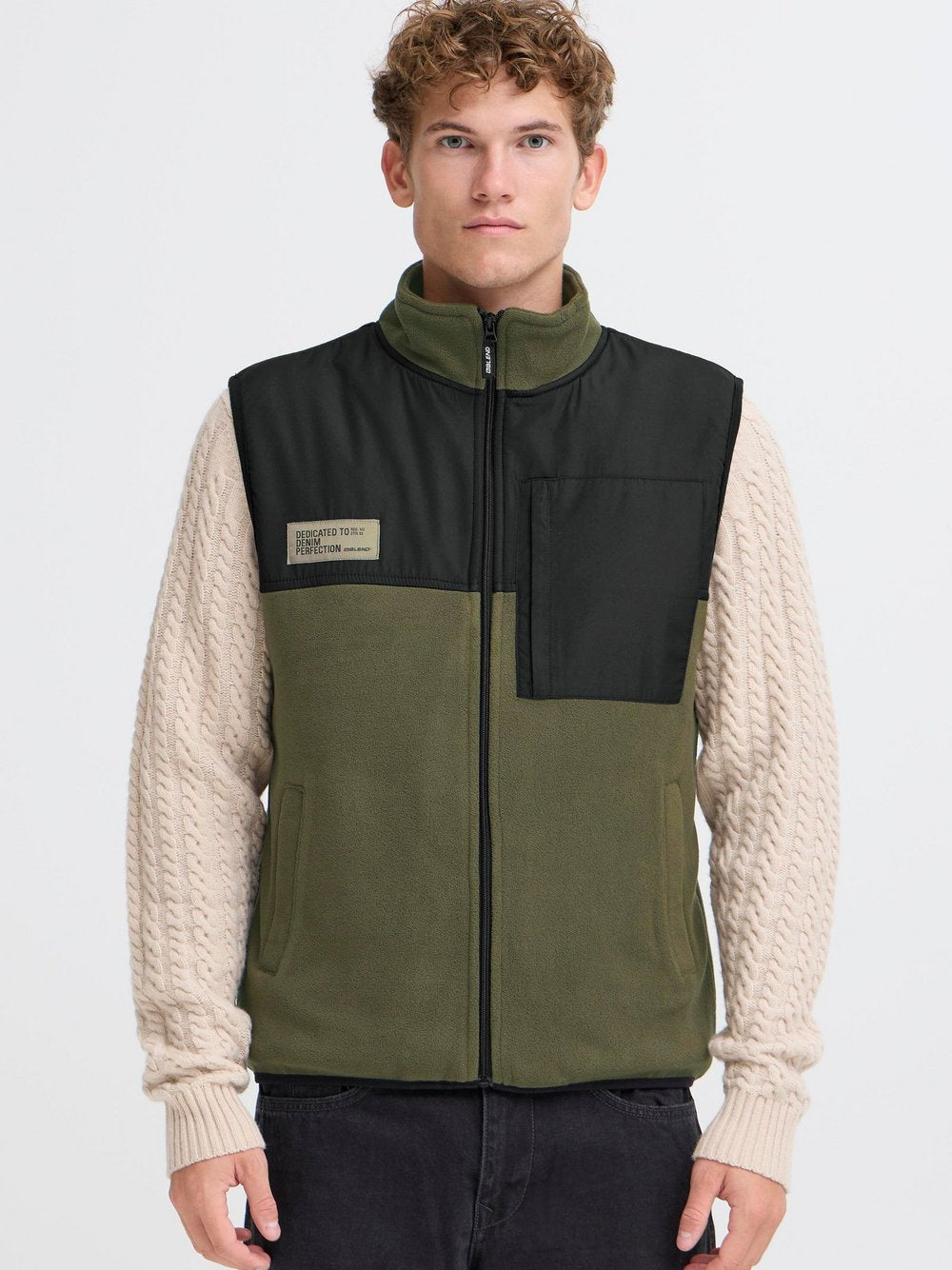 BLEND Fleeceweste Herren