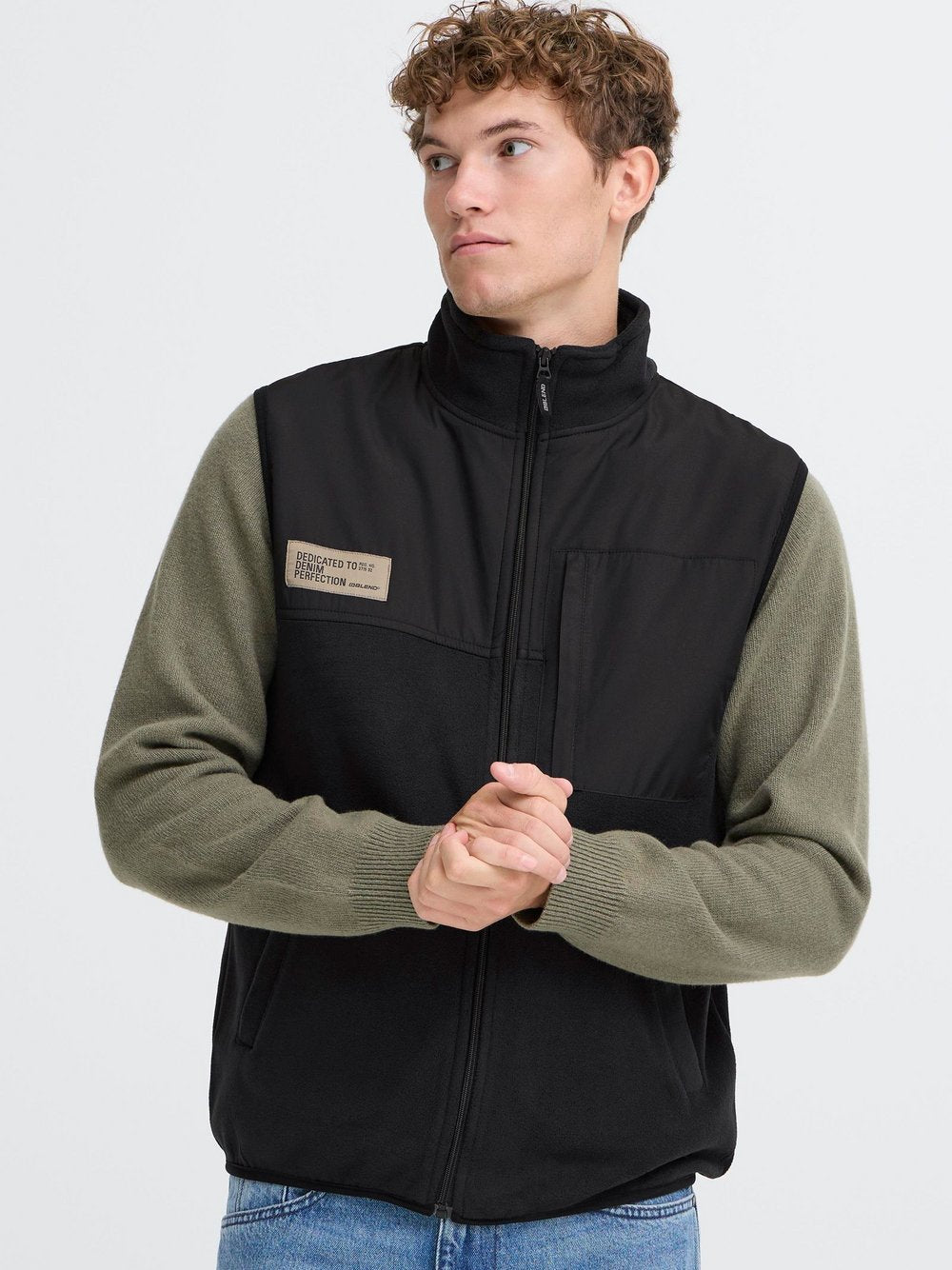 BLEND Fleeceweste Herren