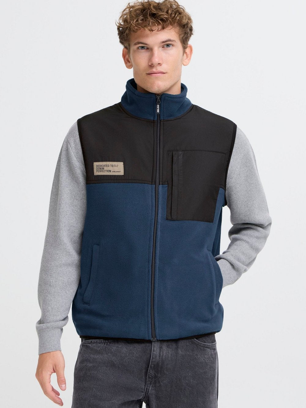 BLEND Fleeceweste Herren