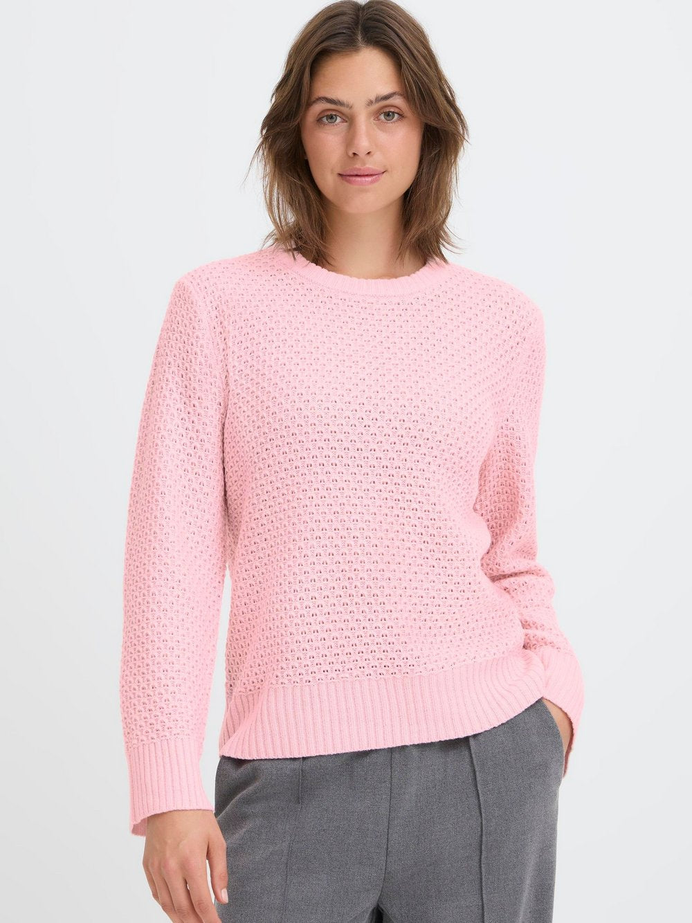 OXMO Strickpullover Damen meliert