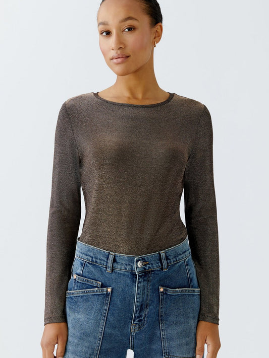 Oui Langarmshirt Damen Polyamid