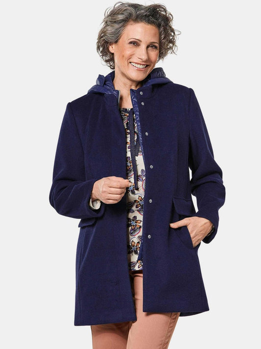 Goldner Kurzmantel 2-in-1-Optik Damen