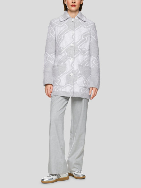 Marc Cain Mantel Damen Schurwolle gemustert