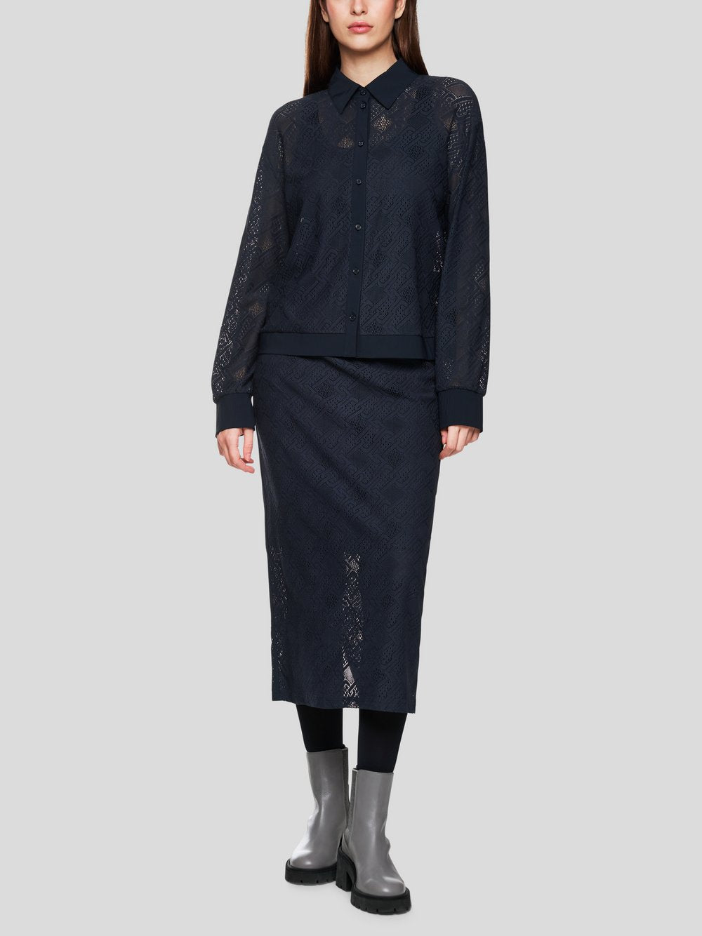 Marc Cain Bluse Damen Polyamid gemustert