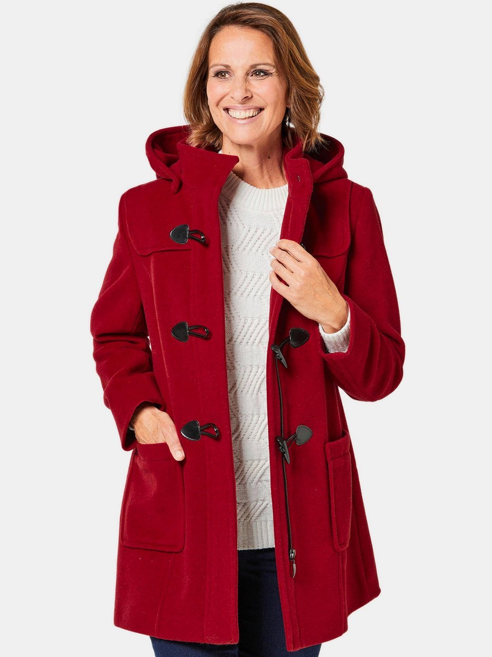 Goldner Woll-Dufflecoat Damen