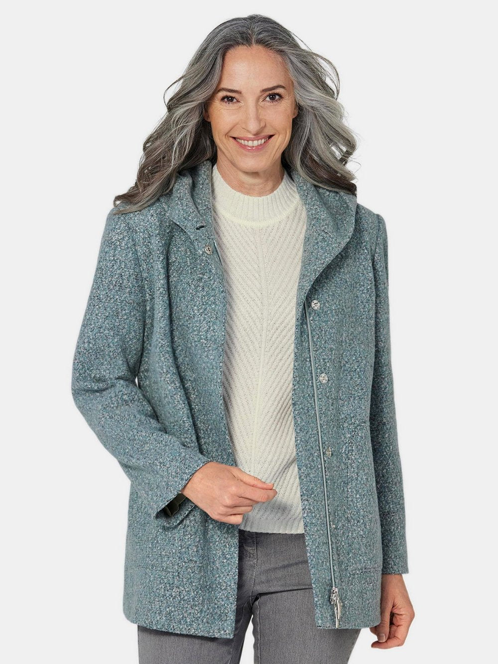 Goldner Boucle-Jacke Damen