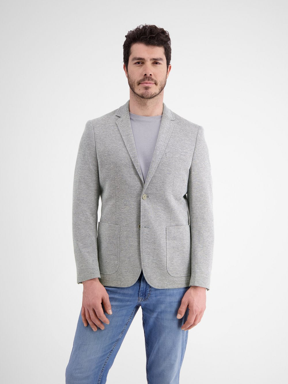 LERROS Jersey Sakko Herren Regular Fit Baumwolle