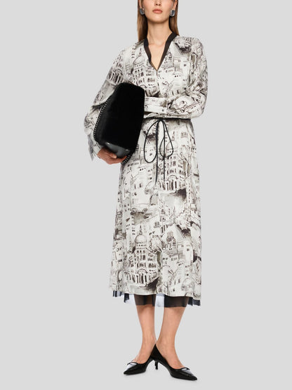 Marc Cain Kleid Damen Viskose gemustert