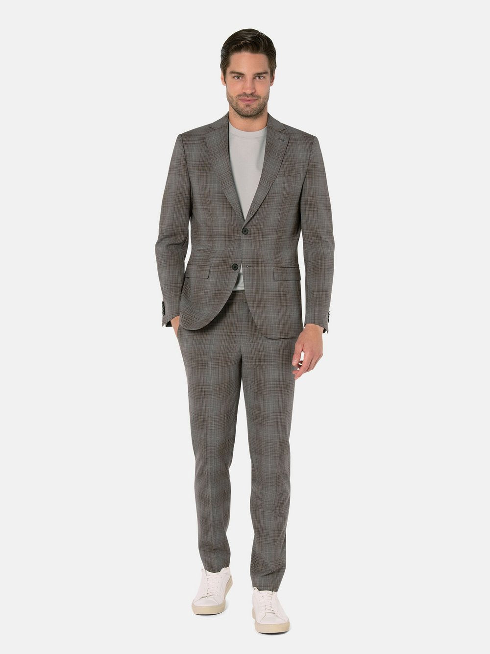 Benvenuto Anzugsakko Herren Slim Fit kariert