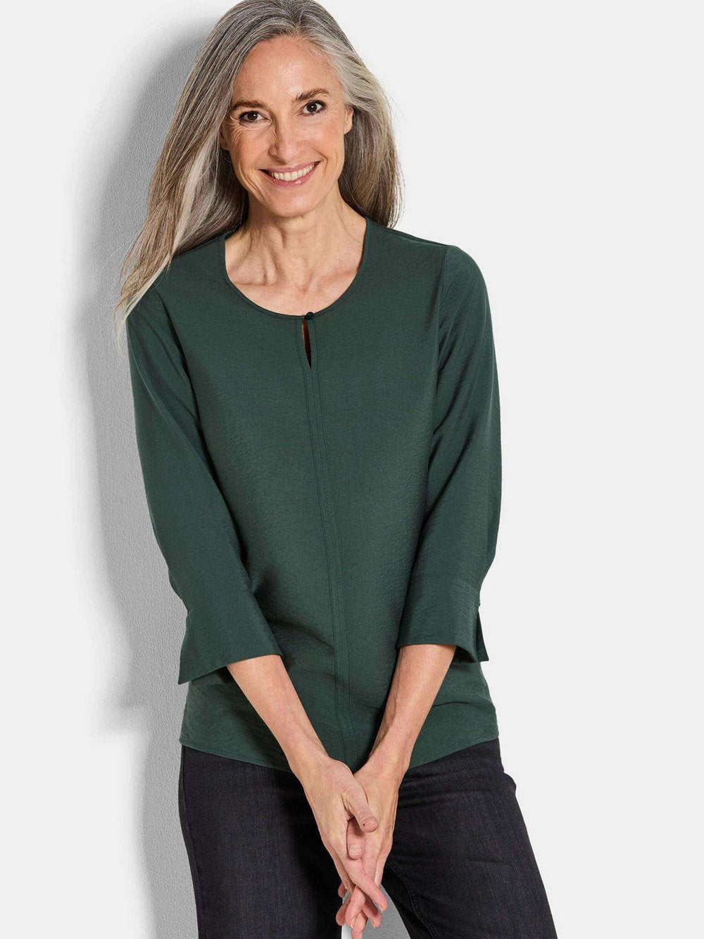 Goldner Blusenshirt Damen Polyamid