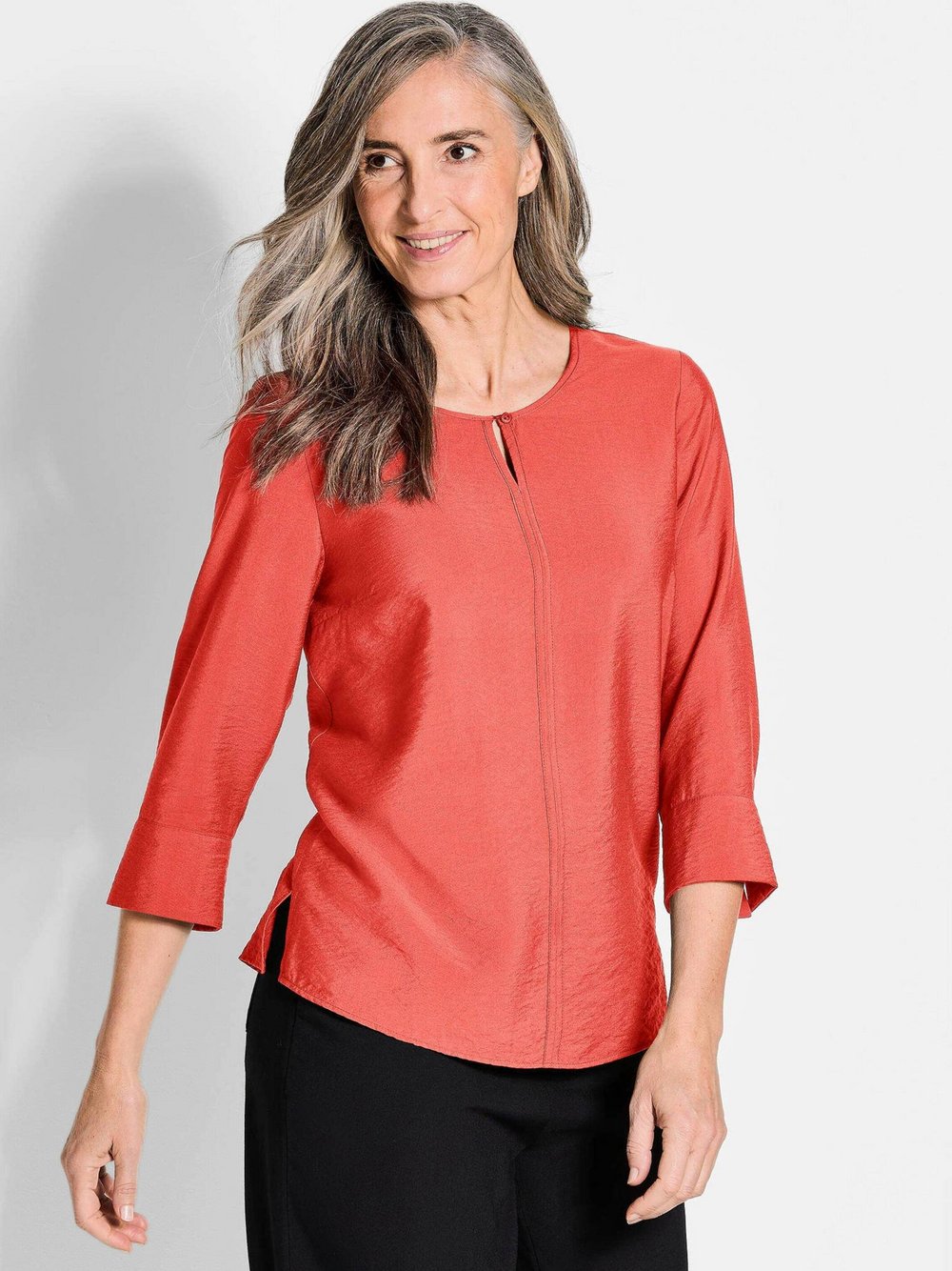 Goldner Blusenshirt Damen Polyamid