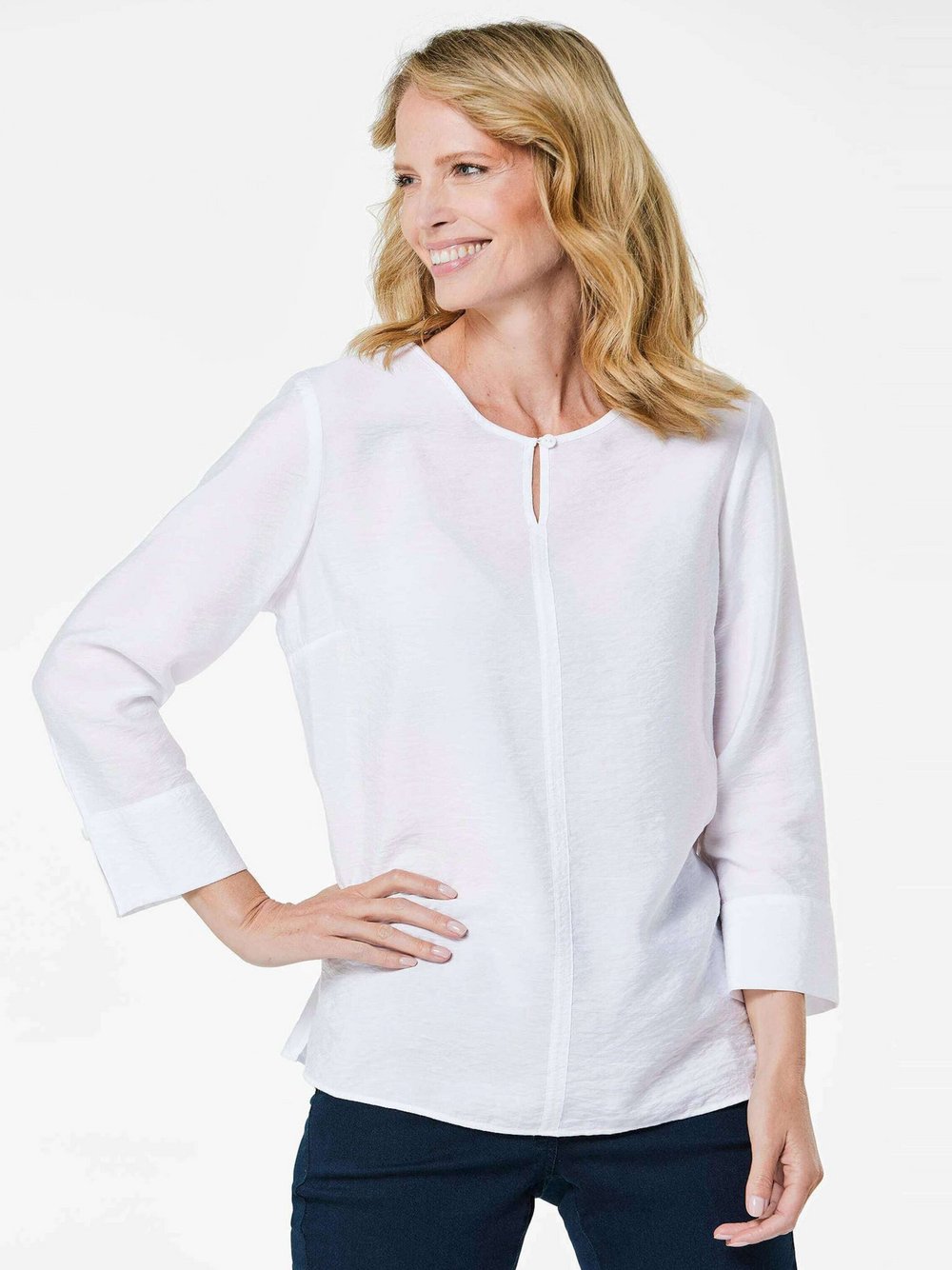 Goldner Blusenshirt Damen Polyamid