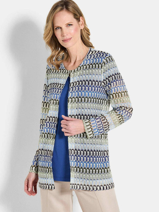 Goldner Longjacke Damen gemustert