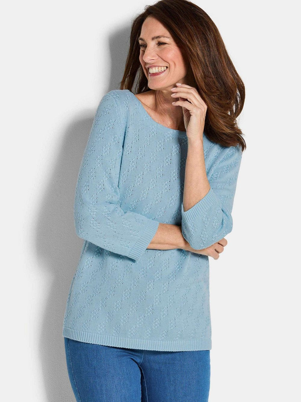 Goldner Strickpullover Damen Baumwolle
