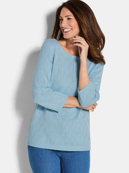 Goldner Strickpullover Damen Baumwolle