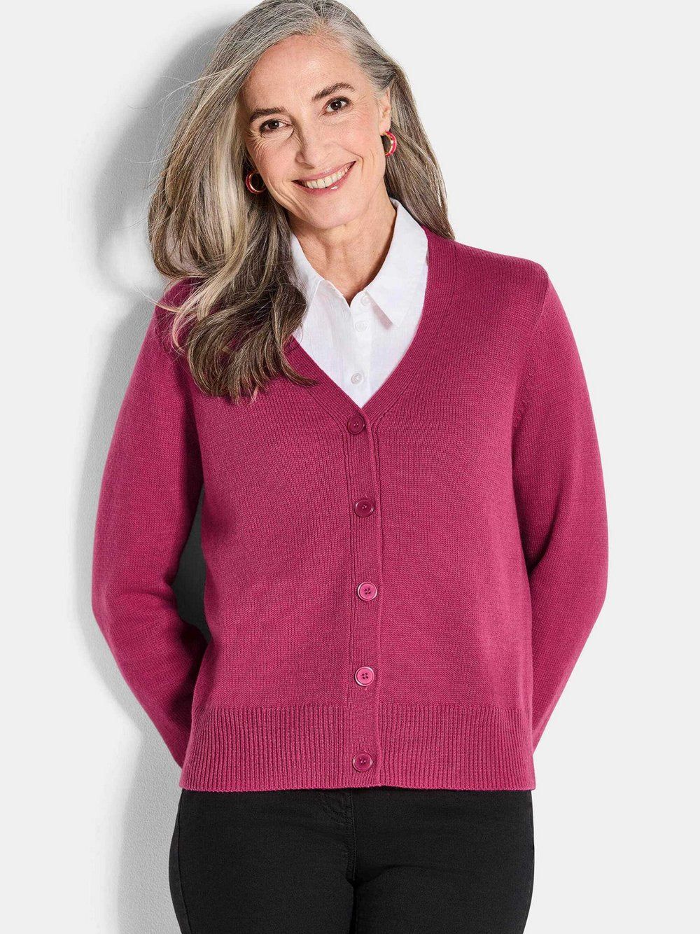 Goldner Strickjacke Damen Schurwolle