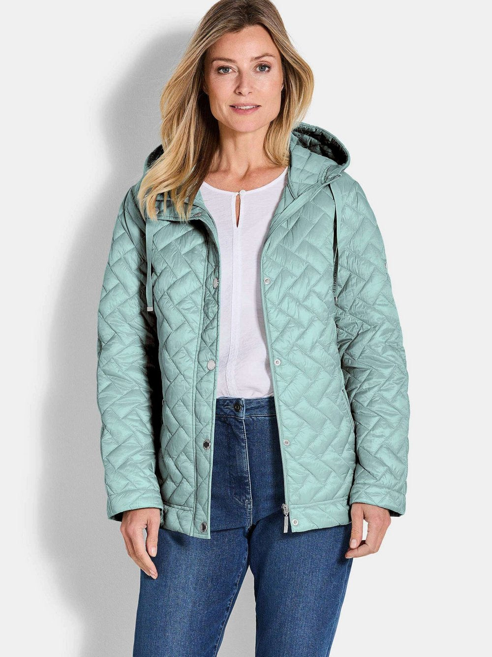 Goldner Steppjacke Damen Polyamid