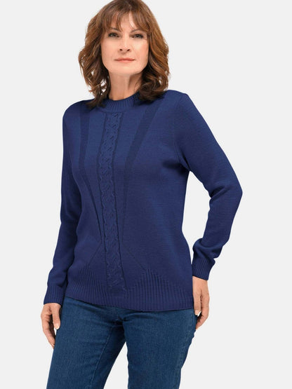 Goldner Strickpullover Damen Baumwolle