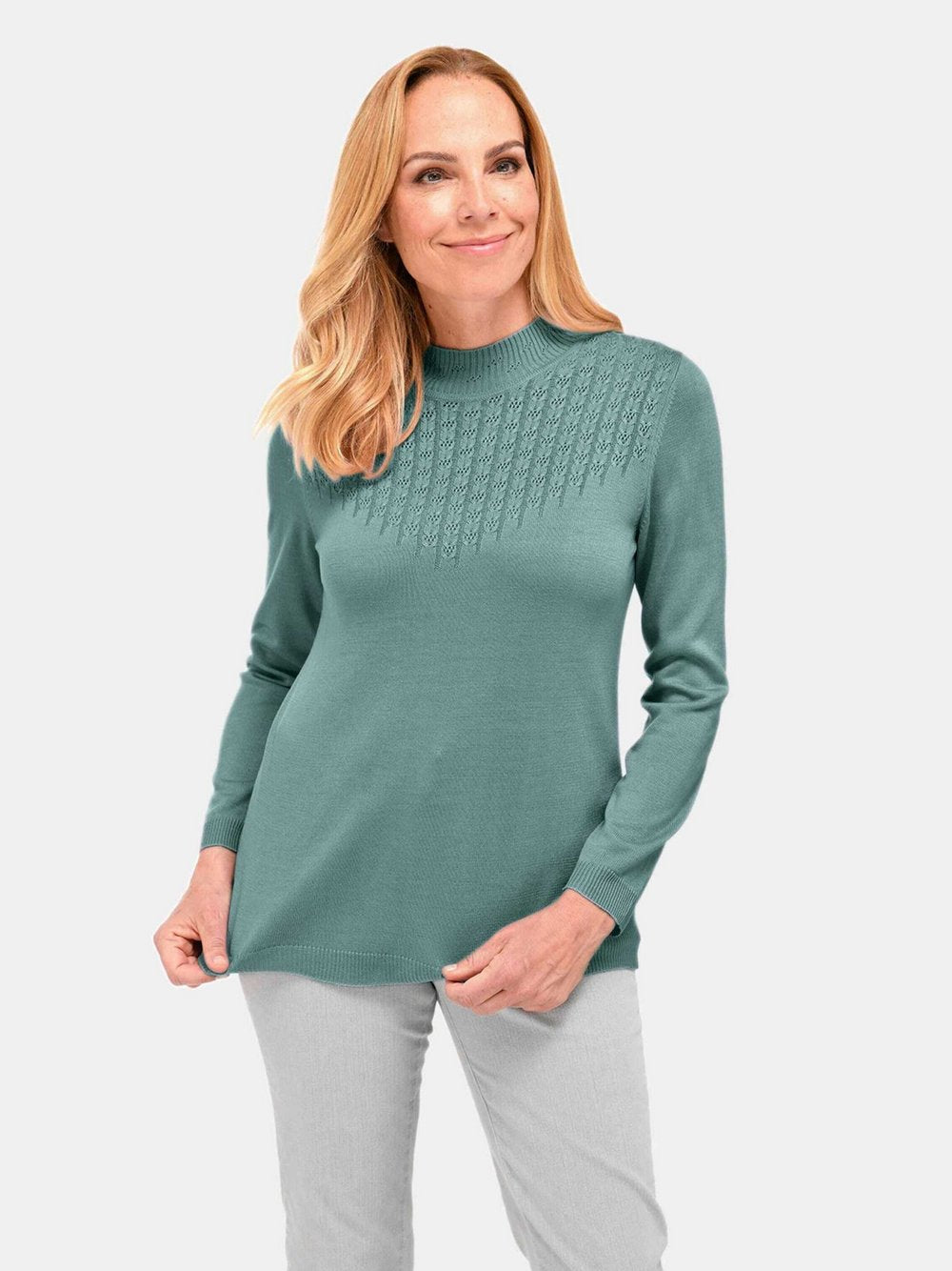 Goldner Strickpullover Damen