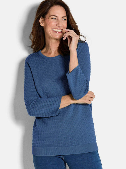 Goldner Strickpullover Damen Baumwolle