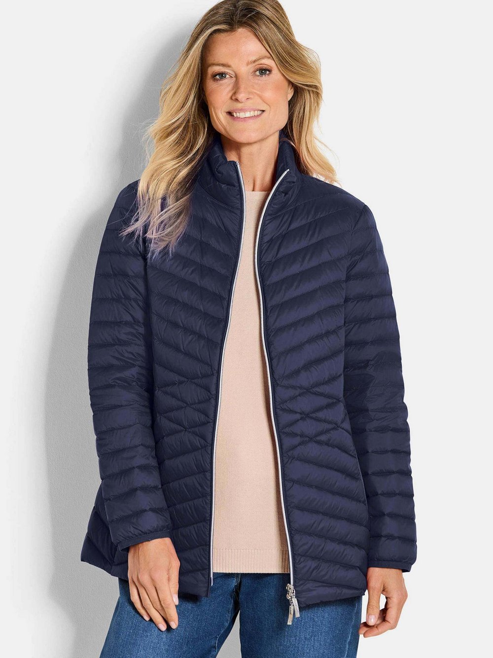 Goldner Steppjacke Damen Polyamid