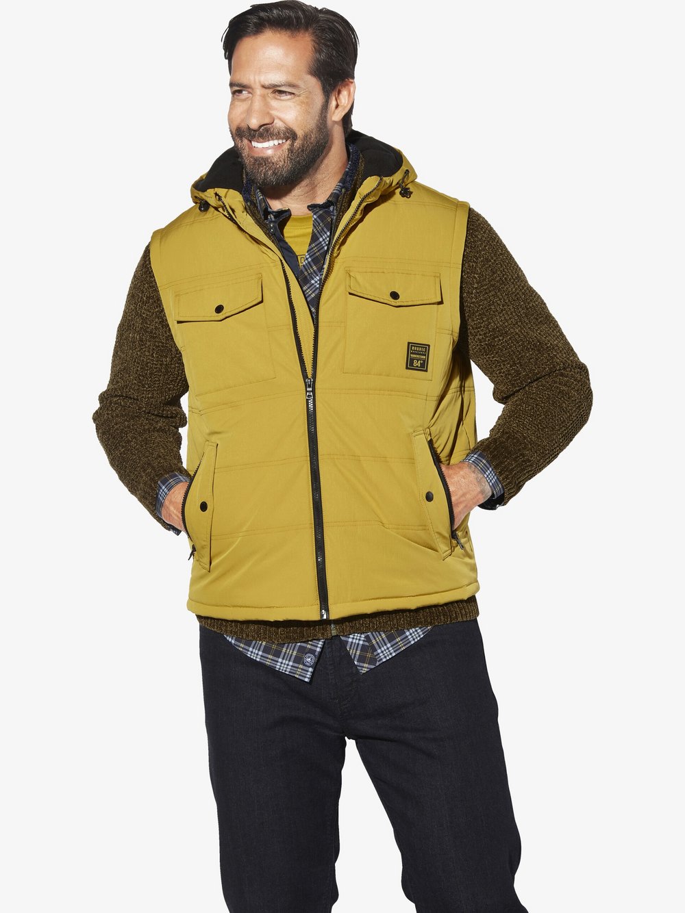 Jan Vanderstorm Steppjacke Herren Polyamid