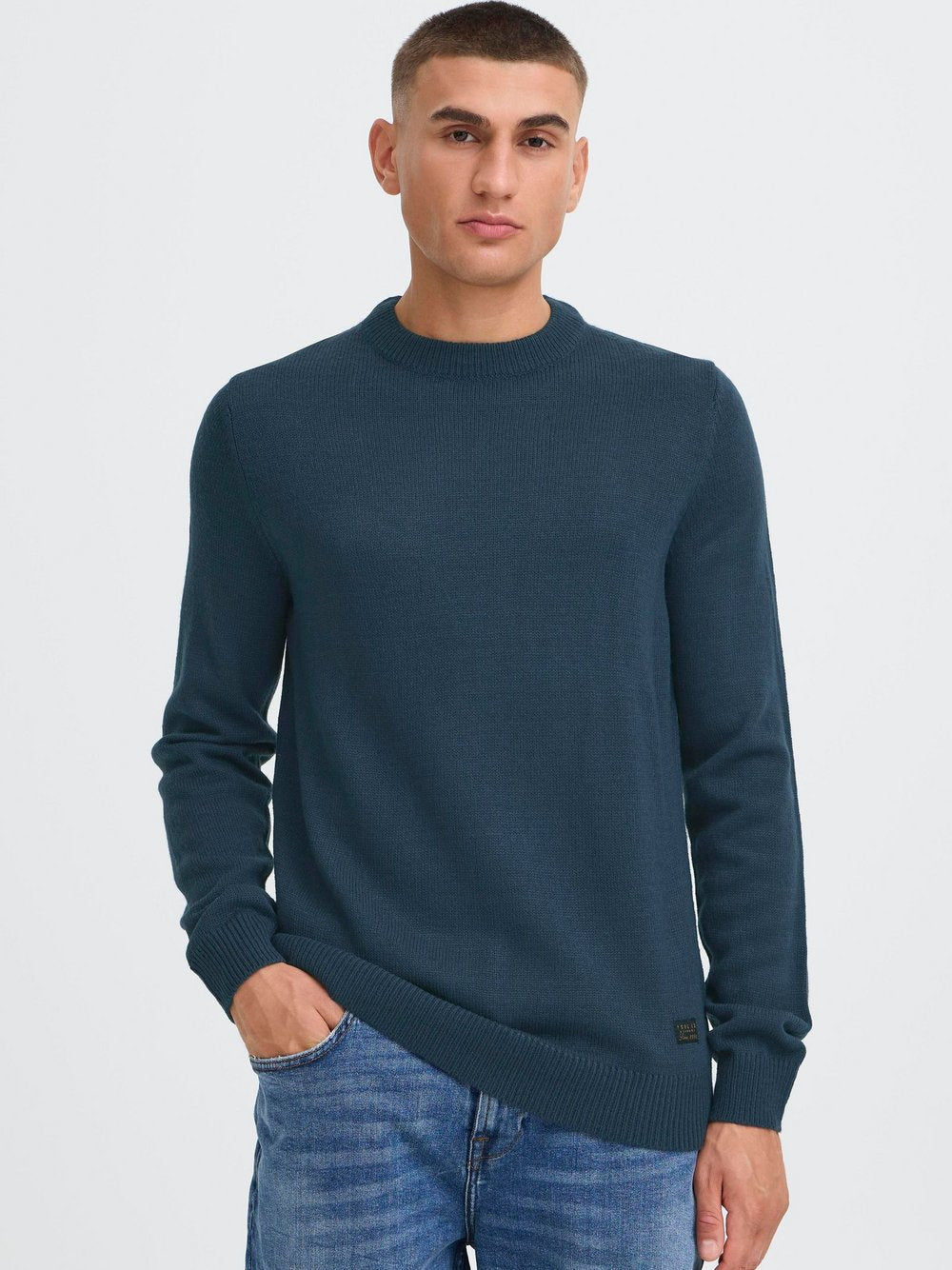 Solid Strickpullover Herren gemustert
