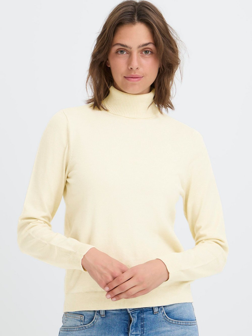 OXMO Rollkragenpullover Damen Viskose