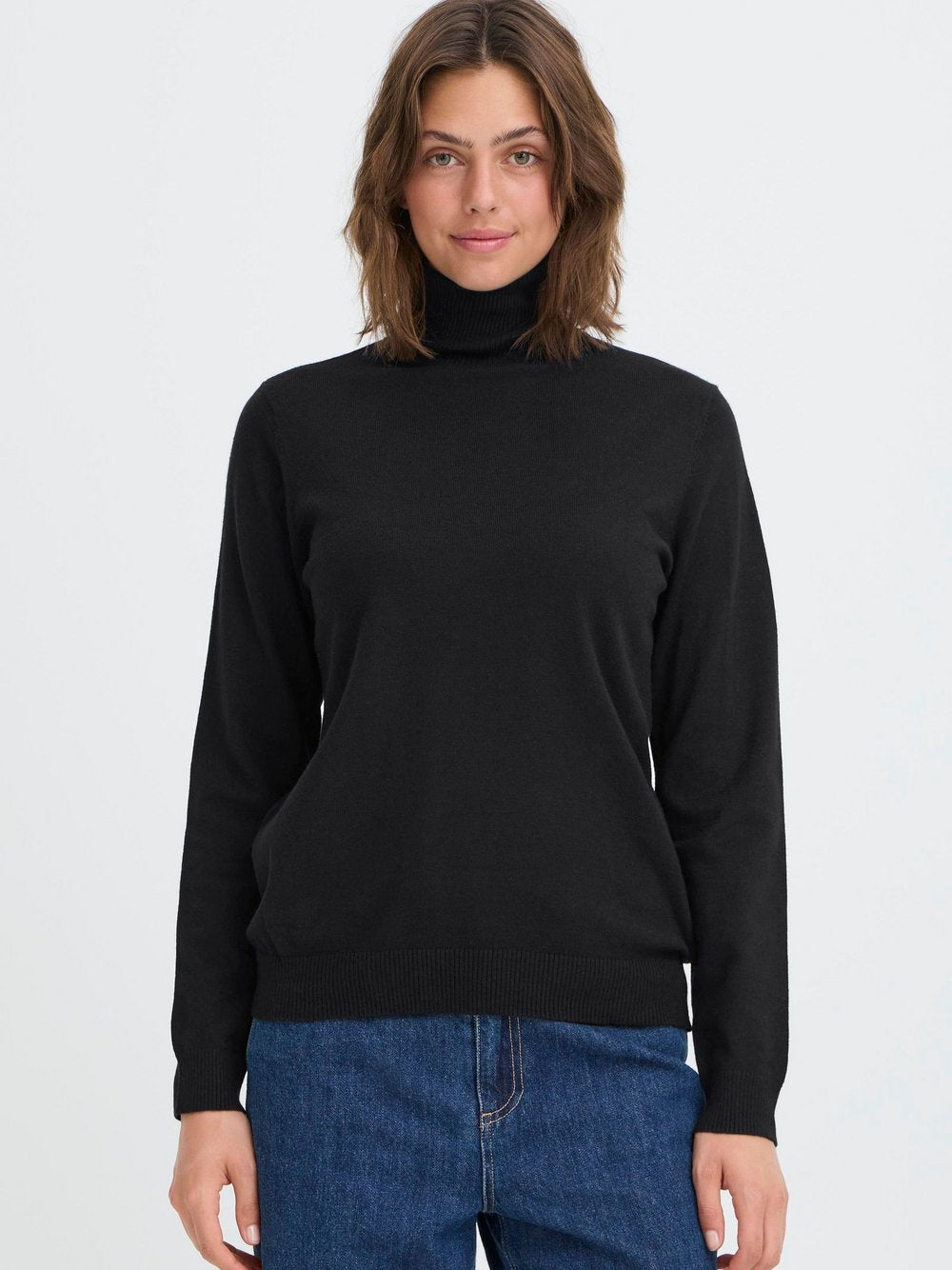 OXMO Rollkragenpullover Damen Viskose
