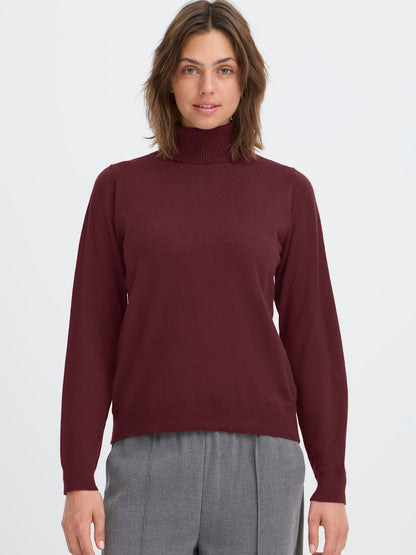 OXMO Rollkragenpullover Damen Viskose