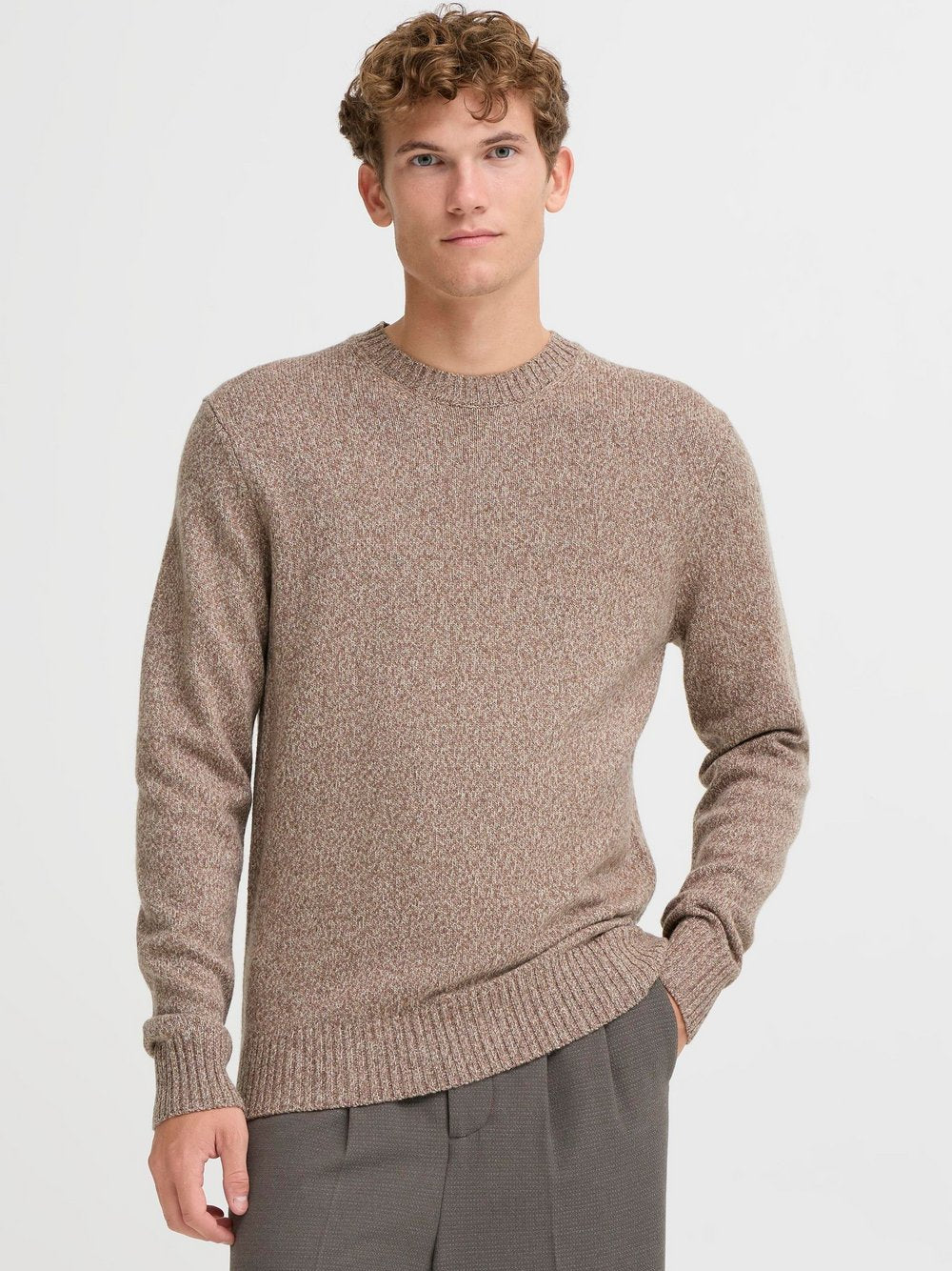 Solid Strickpullover Herren gemustert