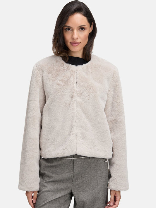 Cartoon Kunstfell-Jacke Damen