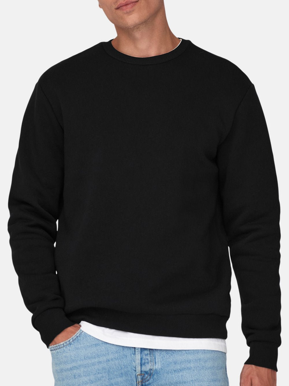 Only&Sons Sweatshirt Herren Baumwolle meliert