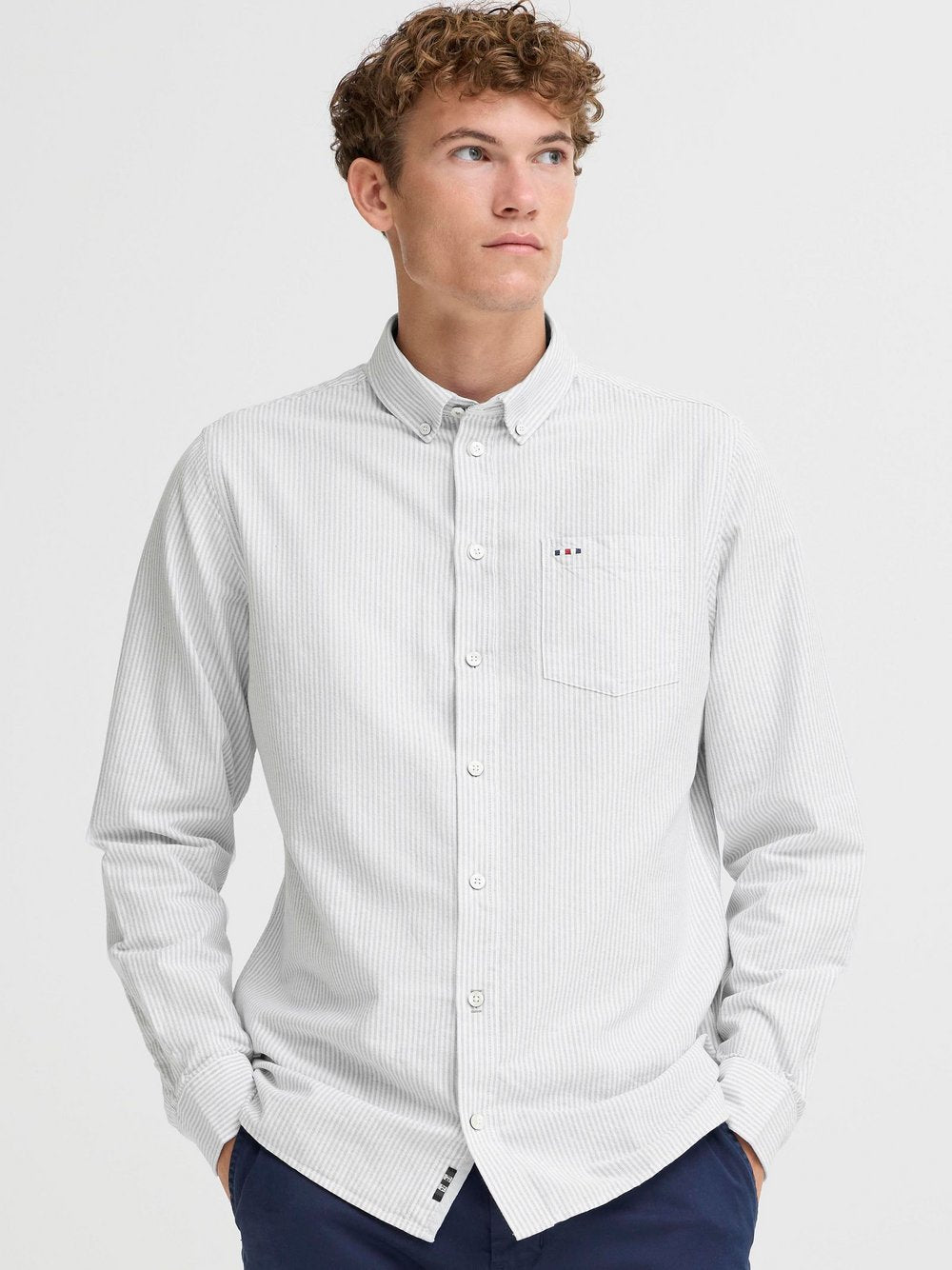 Kronstadt Langarmhemd Herren Regular Fit Baumwolle