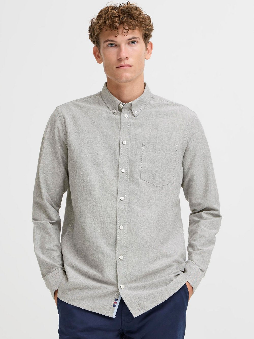 Kronstadt Langarmhemd Herren Regular Fit Baumwolle